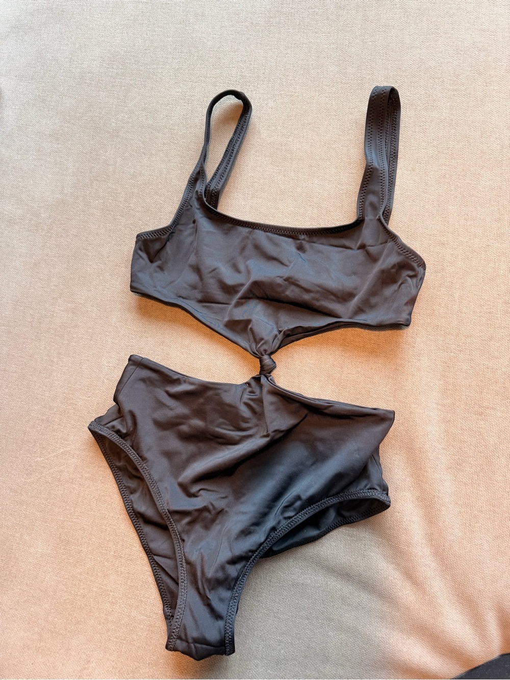 SOLID & STRIPED Black Twist One-Piece Swimsuit